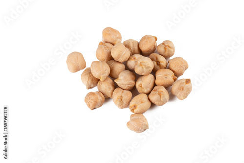 Dried chickpea on the white...