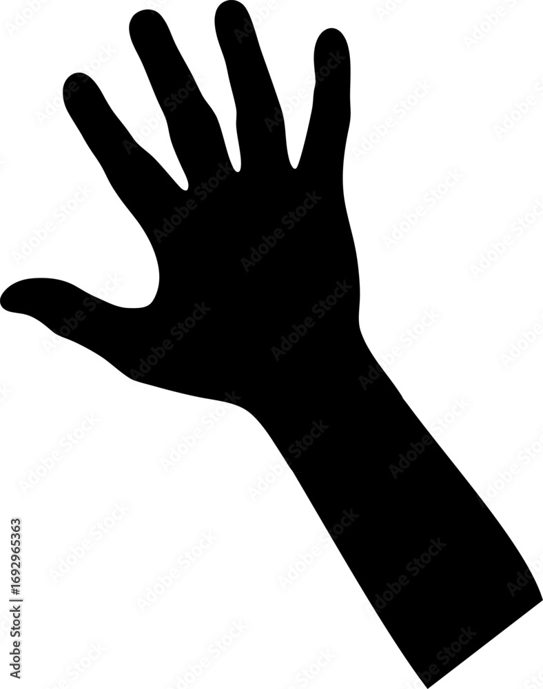 Obraz premium Vektor Silhouette - Hand mit Arm