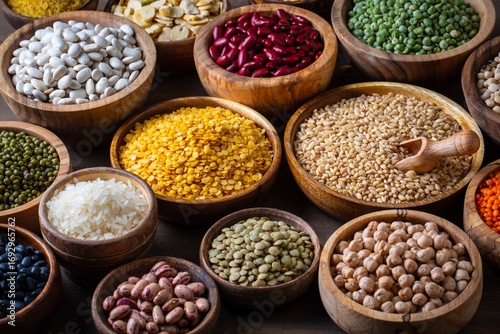 Different types of legumes ...