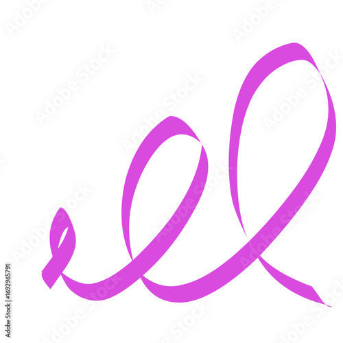 Pink breast cancer awareness ribbon. Banner template design. During October, Breast Cancer Awareness Month, this ribbon is widely used in campaigns to raise awareness.