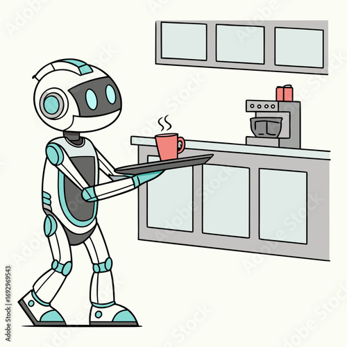 vector illustration of robot