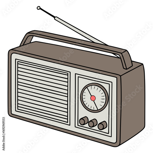 retro radio vector illustration