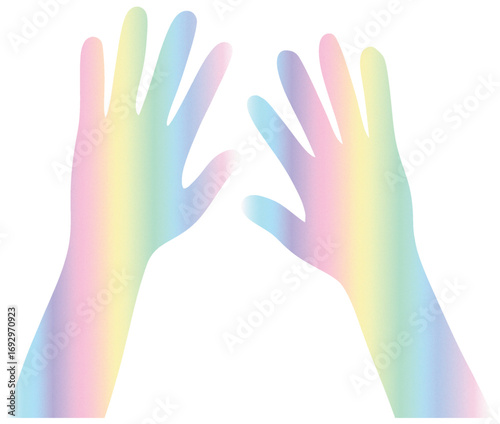 Pastel Holographic Hands 