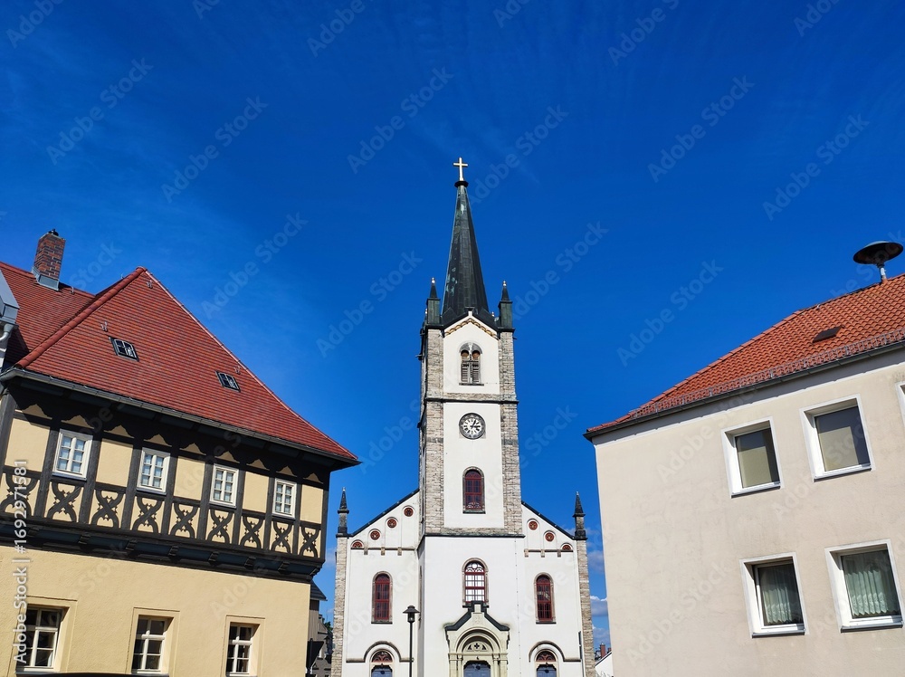 Fototapeta premium Kirche in Wildenfels Erzgebirge 