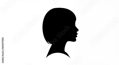 Profile view of a person silhouette