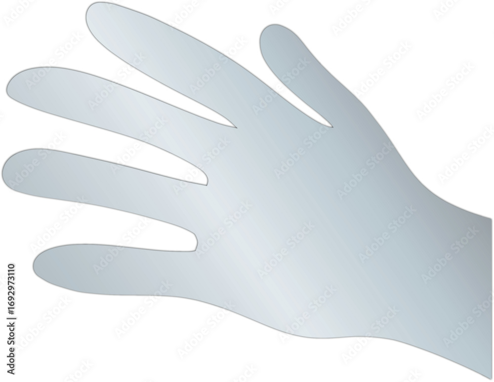 Obraz premium Silver Open Hand Palm Up