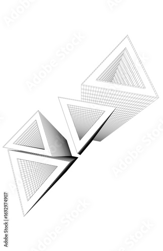 Architectural building. Design 3d background