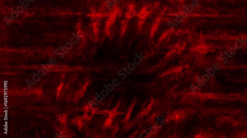 Evil monsters and alien with tentacles. 2D animation in dark fantasy genre. Horror collection. Animated video clip for spooky Halloween. Blur effects, camera shake. Red and black background.