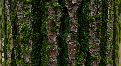 Wallpaper Mural Autumn tree bark texture with moss and natural cracks showing organic seasonal details in forest light Torontodigital.ca