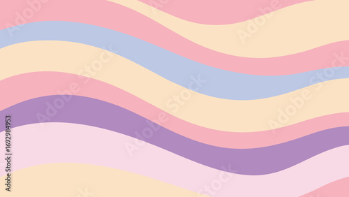 Soft Pastel Wavy Lines Background vector illustration