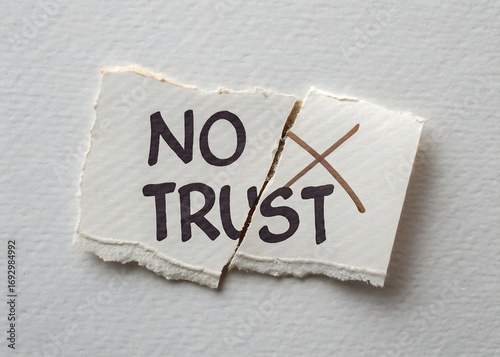 no trust fragile page ripped typography