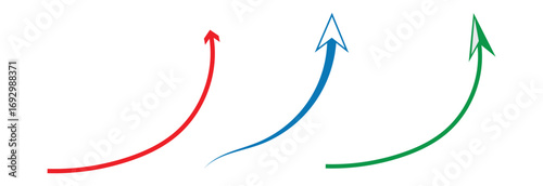 Curve arrows vectors doodle set colorful flat transparent png icon