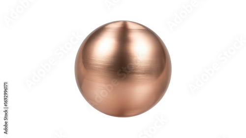 Polished Metallic Sphere Object Isolated on Black Background Surface Texture