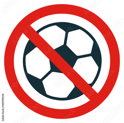 no soccer playing allowed sign