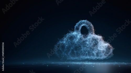 Cloud padlock cybersecurity