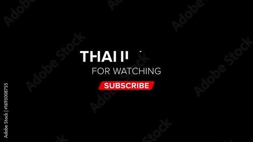 Thanks for Watching Outro with Subscribe Button – Alpha Channel Video