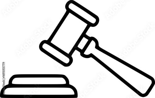 Gavel Icon – Law, Court, and Justice Symbol