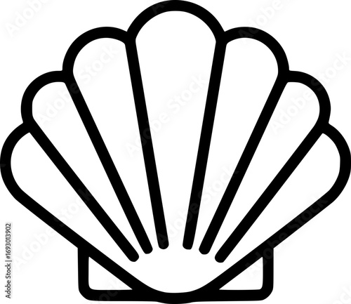 Seashell Icon – Ocean, Beach, and Nature Symbol