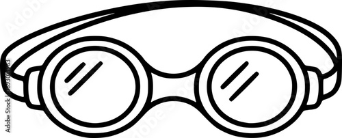 Swimming Goggles Icon – Water Sports and Swimming Equipment