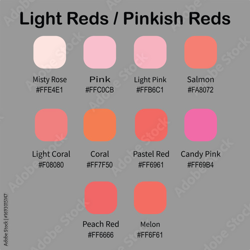 Light Red Pinkish Reds Grey Background Abstract Palette