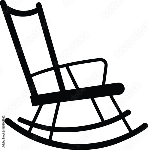 Vector rocking chair icon