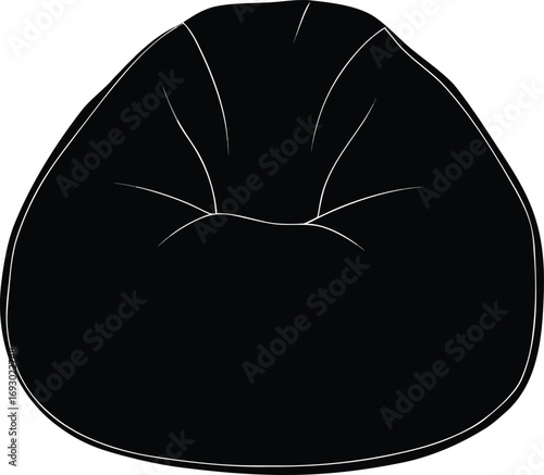 Vector bean bag chair illustration