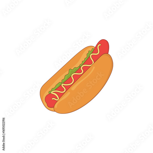Hot Dog Illustration