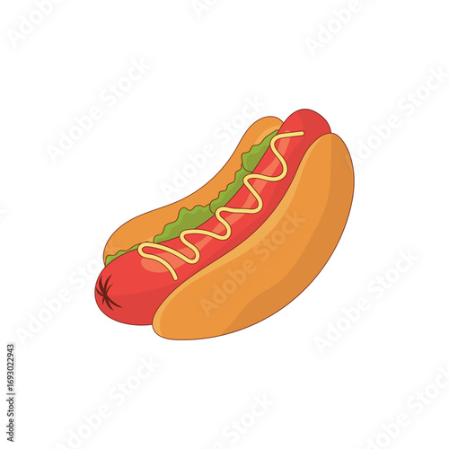 Hot Dog Illustration