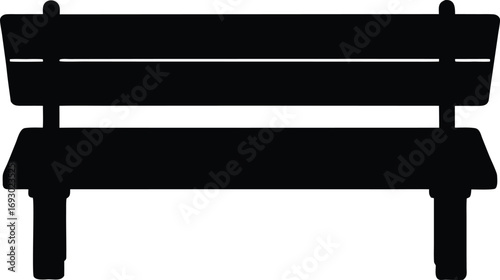 Vector black bench icon