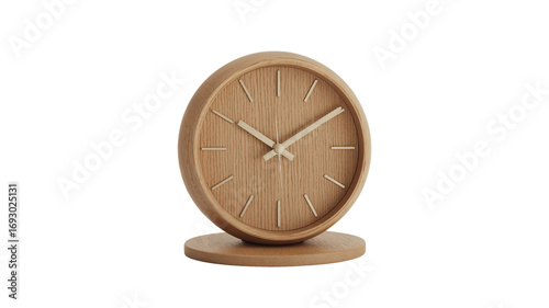 Elegant wooden desk clock embodies modern minimalist design and timeless style