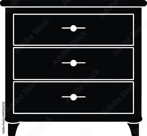 Vector black dresser icon