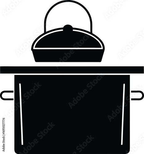 Vector cooking pot icon