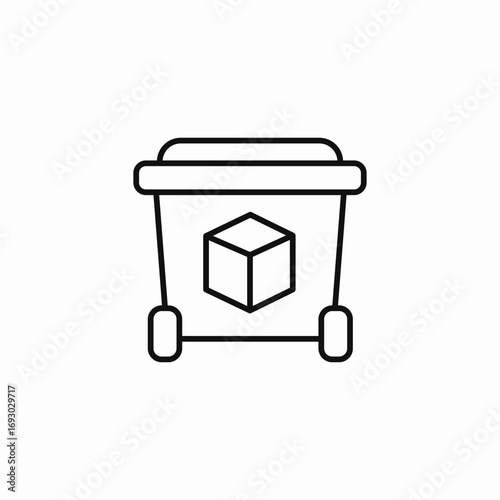 box recycle bin icon sign vector