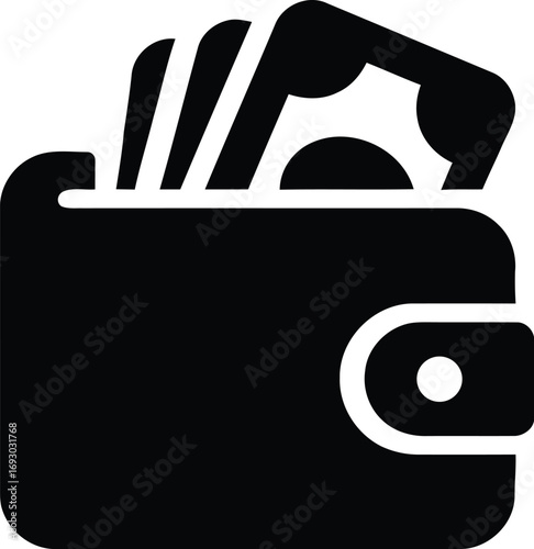 Wallet Line Icon Set – Cash, Credit Cards, Digital & Mobile Wallet, Money, Security & Payment Icons for Web & Mobile, Vector illustration