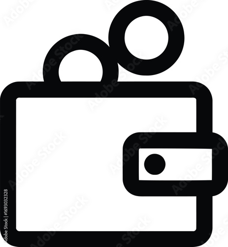 Wallet Line Icon Set – Cash, Credit Cards, Digital & Mobile Wallet, Money, Security & Payment Icons for Web & Mobile, Vector illustration