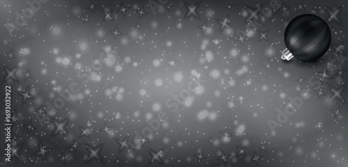 Black-White grunge Christmas background, Christmas wishes background, Winter Snowfall Christmas background, Flying snow flakes and stars on winter Black-White background. snowflake template.
