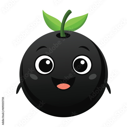 funny cartoon apple with eyes