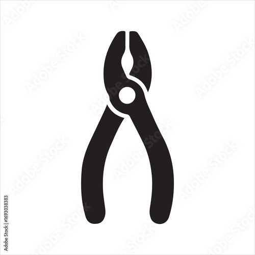 pliers silhouette vector icon