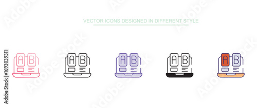 Ab Testing icon design with white background stock illustration