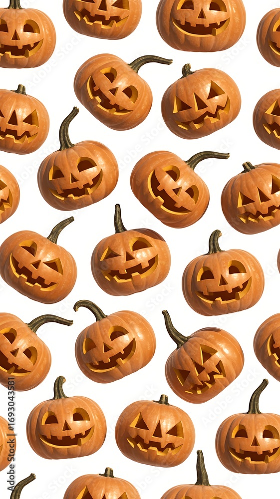 Obraz premium Pumpkins isolated on white background