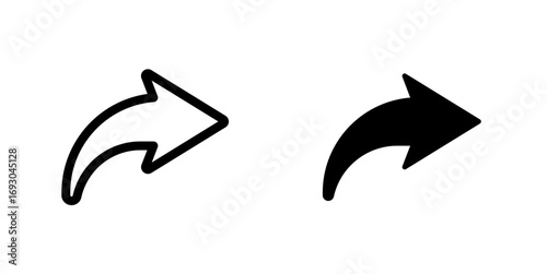 Curved Right Arrow icon