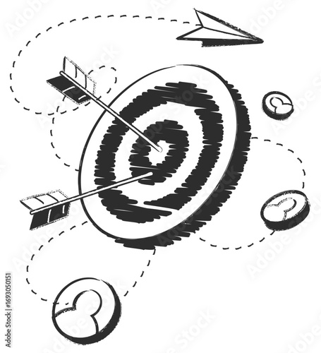 Marketing with target and user icons