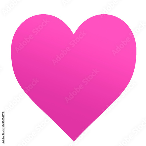 Pink heart over transparen background