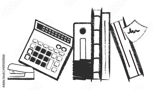 Office supplies. stationery and documents 