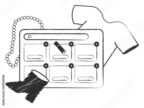 Online shopping with items catalogue
