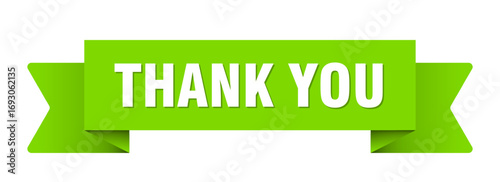 thank you ribbon isolated on transparent background. thank you ribbon