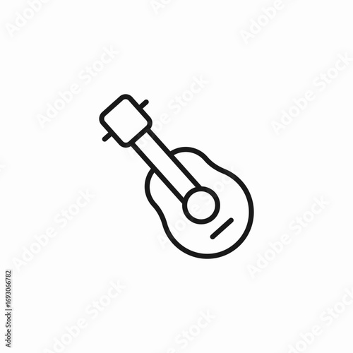 acoustic ukulele guitar icon sign vector