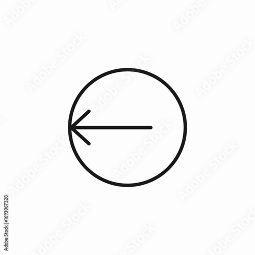 circle left arrow icon sign vector