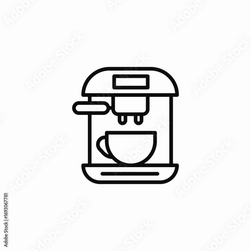 espresso machine cup icon sign vector