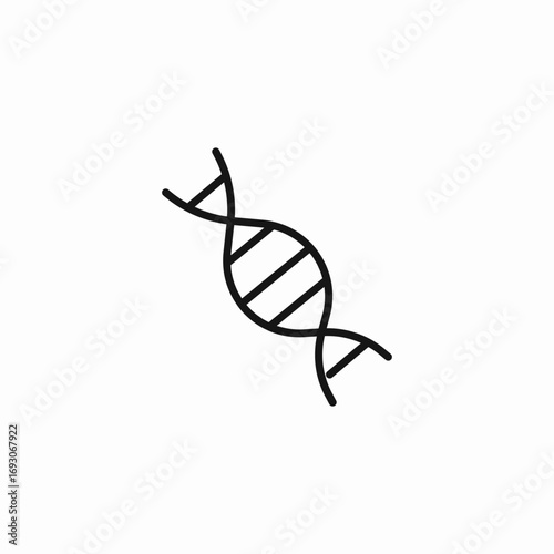 genetic code helix icon sign vector